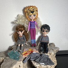 Harry Potter Hermione Granger Luna Lovegood 8” Doll Bunny Lion Wizarding World