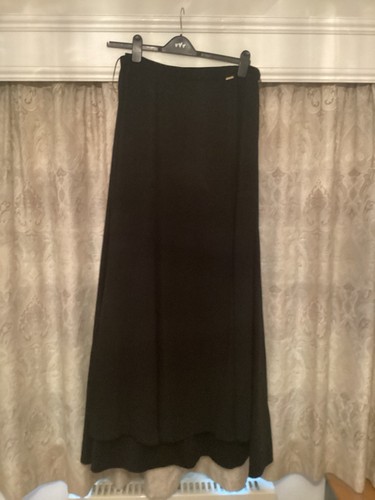Women black long skirt - black,