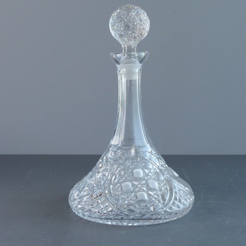Vintage glass ships decanter - glass,