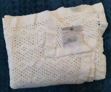 Vintage Style Pram Cot Blanket Acrylic Cellular White Earlys Witney 100x130cm