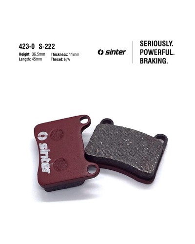Sinter kart brake pads 222 - kart, s-222