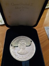 QUEEN ELIZABETH II SILVER JUBILEE COMMEMORATIVE SILVER MEDAL 1997 LTD QTY