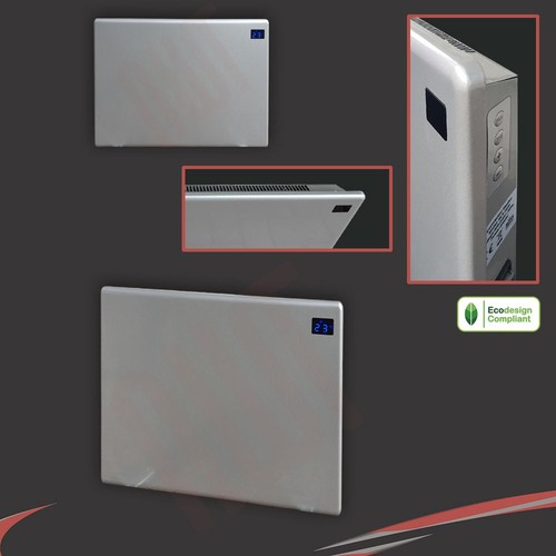 Silver electric panel heater - silver,