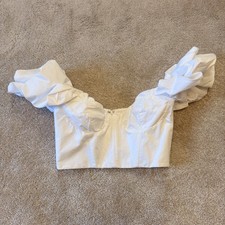 Zara Bardot Off Shoulder White