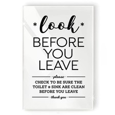 4x6 Inch Help Keep Toilet Sink