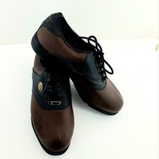 Golfing Shoes Size Uk 7 Brown And Black Laces Donnay VGC Man's Womens  Golf