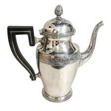 Christofle Antique Silverplate Coffee Pot – Balance CC Mark – Empire Style