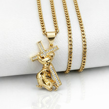 Gold Christ Crusifix Pendant