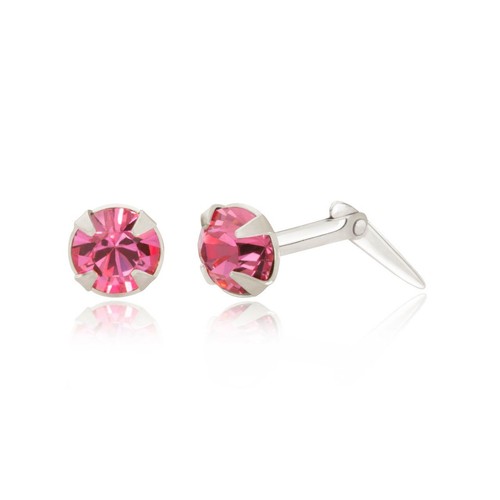 Sterling silver 5mm rose - silver,