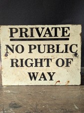Private, No Public Right Of Way Sign Metal Plaque, house, shed, man cave