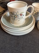 Susie Cooper Bone China Bridal Boutique 4 Saucers 1 Bowl And 3 Cups