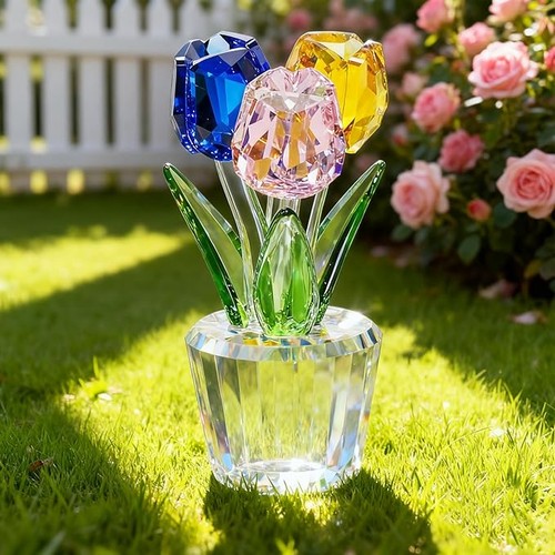 Crystal multicolour tulip - multicolour,