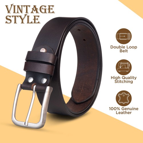 Mens genuine leather - leather, belt