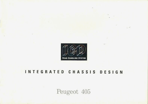 Peugeot 405 integrated - peugeot, chassis