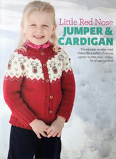 DROPS knitting pattern baby & child Christmas reindeer yoke cardigan & sweater