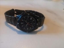 Accurist black stainless steel