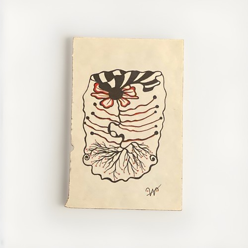 Signed abstract anatomy - abstract, pen