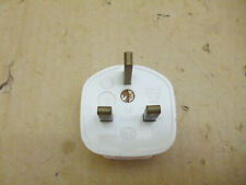 Vintage MK Plug 13A Amp BS1363 White Bakelite UK Mains Plug Used ref:11