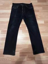 Levi's Men's 501 Dark Blue Jeans W32 L32 Straight Fit Cotton Button Fly BNWOT