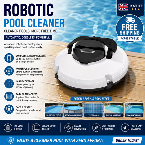 Cordless robotic pool vacuum - robotic,