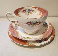 Paragon Rockingham “Pink” Trio Tea Set – Vintage Fine Bone China
