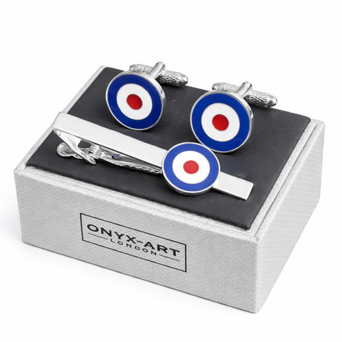 Roundel raf target cufflinks - raf,