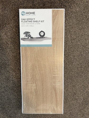 Oak effect floating shelf kit - floating,