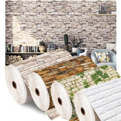 Foam brick wall panels - 3d,
