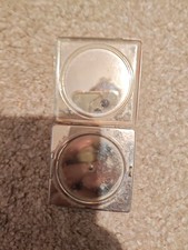 Vintage Old Retro silver metal