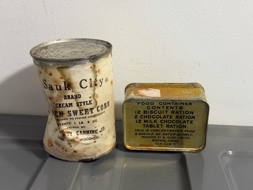Ww2 army canned corn ration - us,