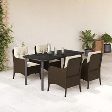 Large Rattan Dining Table and