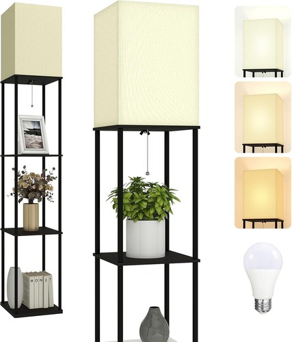 Floor lamp with shelves - floor, |