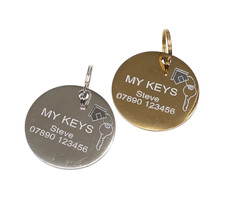 Engraved Key Label Fob Tag for