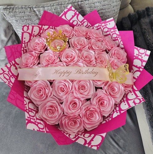 Handmade ribbon rose - , external