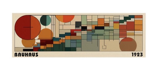Bauhaus retro modernist canvas