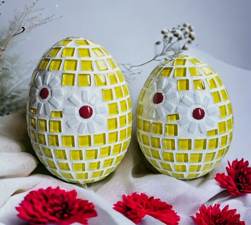 Handmade easter egg daisies - handmade,