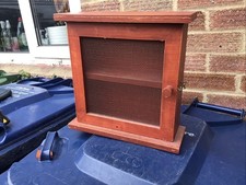 Dark Stained Small Wall Mountable Cupboard