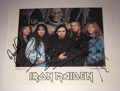 Signed iron maiden promo - signed,