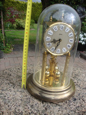 Vintage German Anniversary Clock with  Dome –  – 27cm Tall