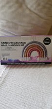 Rainbow Macrame Wall Hanging Kit - Includes 5 Pieces of Rope and Pastel Yarn