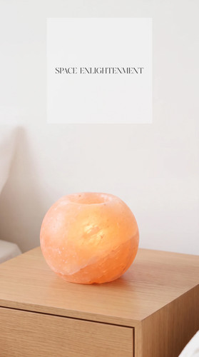 Round salt candle holder - round,