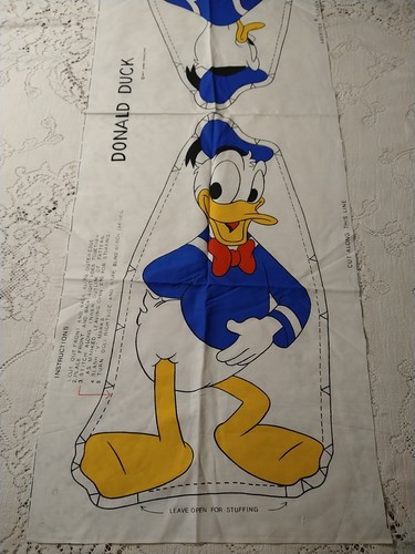 Donald duck fabric panel - cut, &