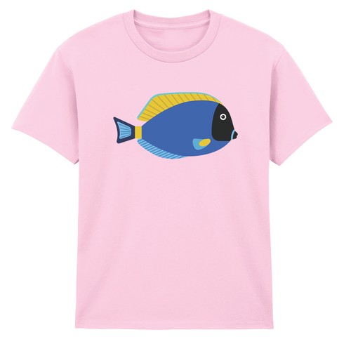 Blue tang fish - blue, t-shirt