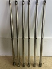 Set Of 6 Marine 316 Stainless Steel Boat Yacht Stanchions 640mm 25mm diameter 
