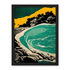 Beach Lagoon Abstract Marbled