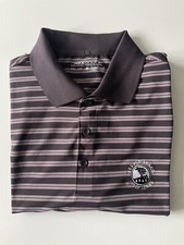NIKE GOLF MEN’S PEBBLE BEACH GOLF LINKS DRI FIT STRIPED POLO SHIRT SMALL NWT 