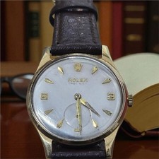 Vintage 9ct yellow gold rolex precision watch (sh25240b)