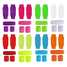 NEON LEG WARMERS HEADBAND /WRISTBANDS SWEATBANDS HEN PARTY 80S FANCY DRESS SET