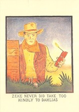 GLEN BAXTER  POSTCARD ZEKE