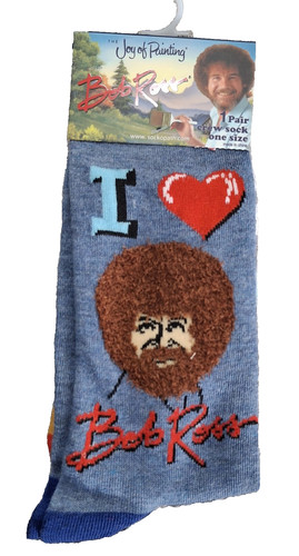 Bob ross happy little socks - little,
